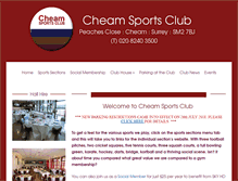 Tablet Screenshot of cheamsportsclub.com